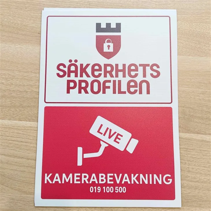 กำหนดขนาดเอง ป้ายเปิดการเฝ้าระวังโลหะ